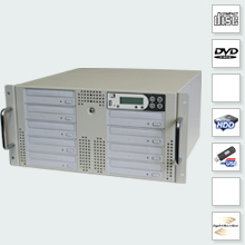 CopyRack 9 Advanced DVD Duplicator met Harddisk - dvd duplicator 19 inch 5u kast plaatsing rack usb master poort optionele lightscribe print functie